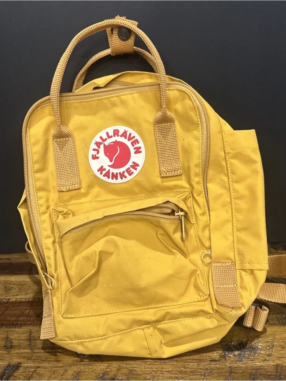Fjallraven Kanken Classic Mini Backpack Bag Warm Yellow Discontinued Color